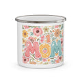 Enamel Camping Mug - #1 Mom Floral Camper Coffee Cup, Mother's Day Gift