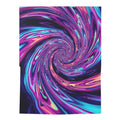 Psychedelic Swirl Baby Swaddle Blanket – Vibrant Purple & Teal Nursery Wrap