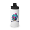 Retro Rocket Logo Stainless Steel Water Bottle | Sports Lid