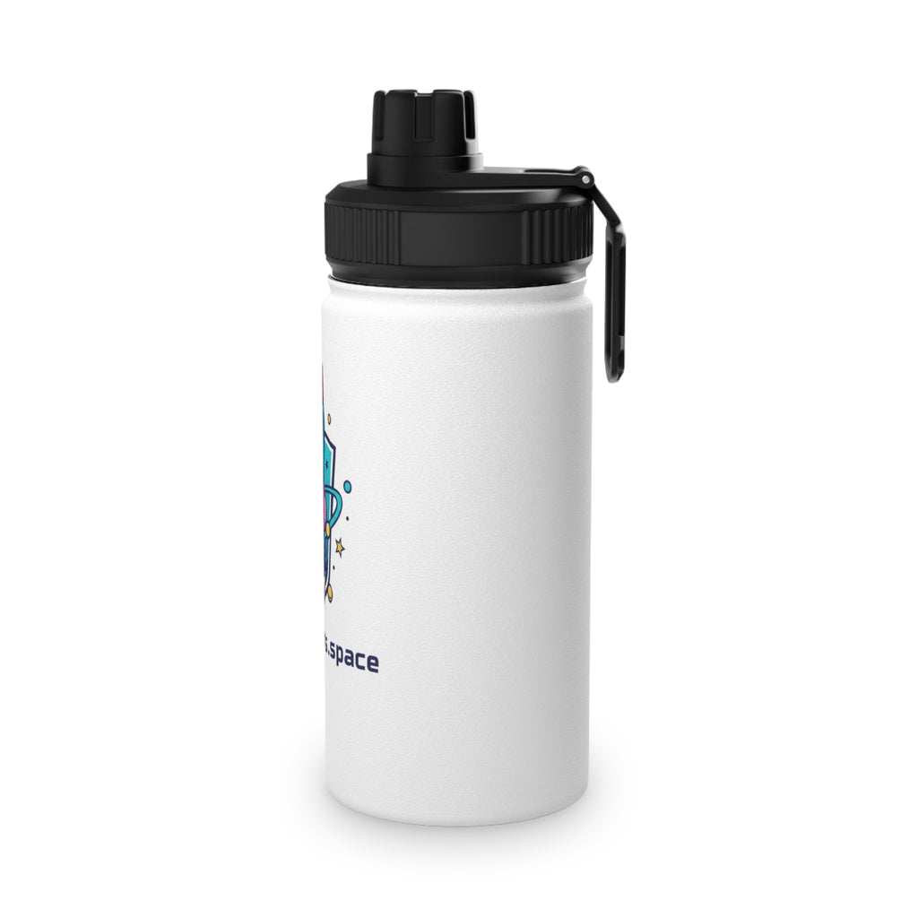 Retro Rocket Logo Stainless Steel Water Bottle | Sports Lid